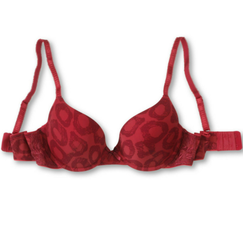 Sassa Red Animal Print Molded Plunge Bra - Image 2