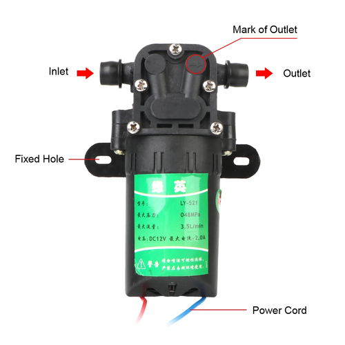 Micro High Pressure Diaphragm Agricultural Electric Water Pump - Image 5
