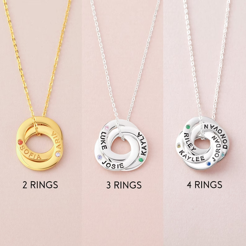 Mom Necklace With Kids Names Birthstones, Children Birthstone Jewelry - Image 3