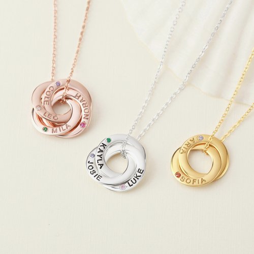 Mom Necklace With Kids Names Birthstones, Children Birthstone Jewelry - Image 6